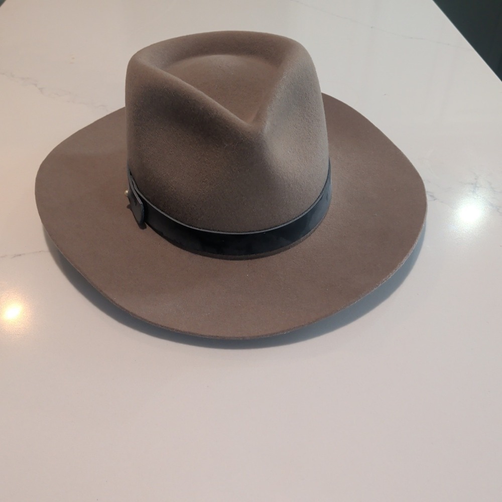 Gigi Pip 100% Australian Wool Wide Brim Women's, Brown Size 57 S/M